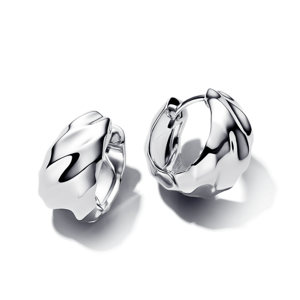 PANDORA ESSENCE náušnice zvlnené kruhy 293874C00