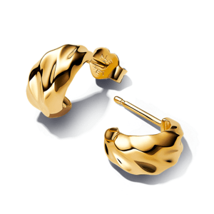 PANDORA ESSENCE pozlátené zvlnené náušnice 263873C00
