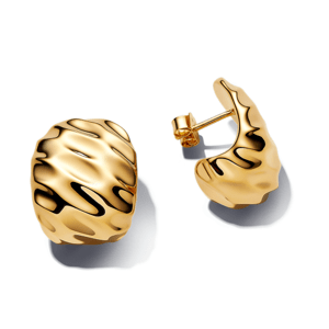 PANDORA ESSENCE pozlátené zvlnené náušnice 263879C00
